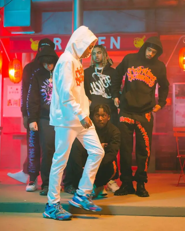 Amari Bailey outfit in Vlone, Prada, and Juice Wrld Merch, 2022