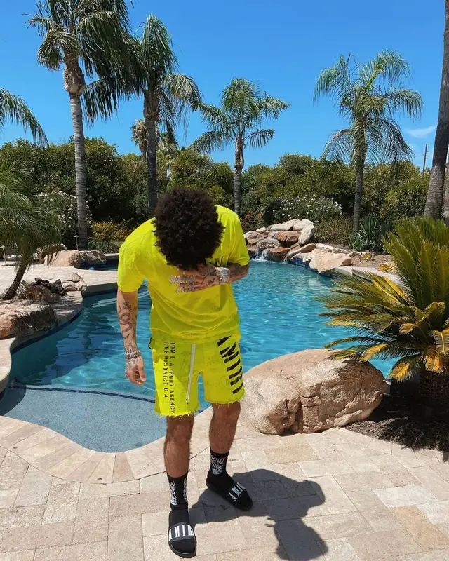 Lil Mosey outfit in Amiri, 2022