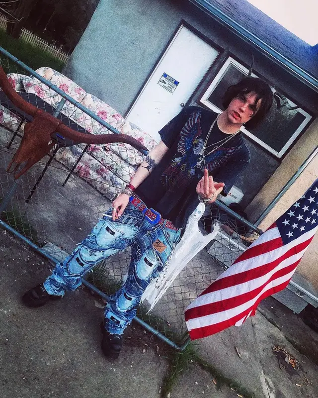 Sematary outfit in Affliction Clothing, Ticila Seven Star, and B.B. Simon, 2022