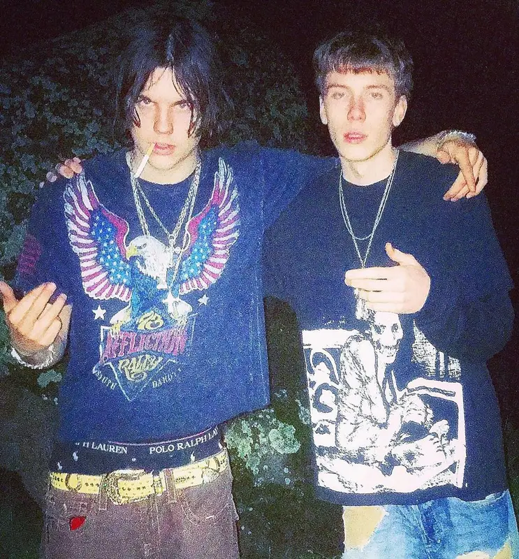 Sematary outfit in Affliction Clothing, B.B. Simon, and Polo Ralph Lauren, 2021