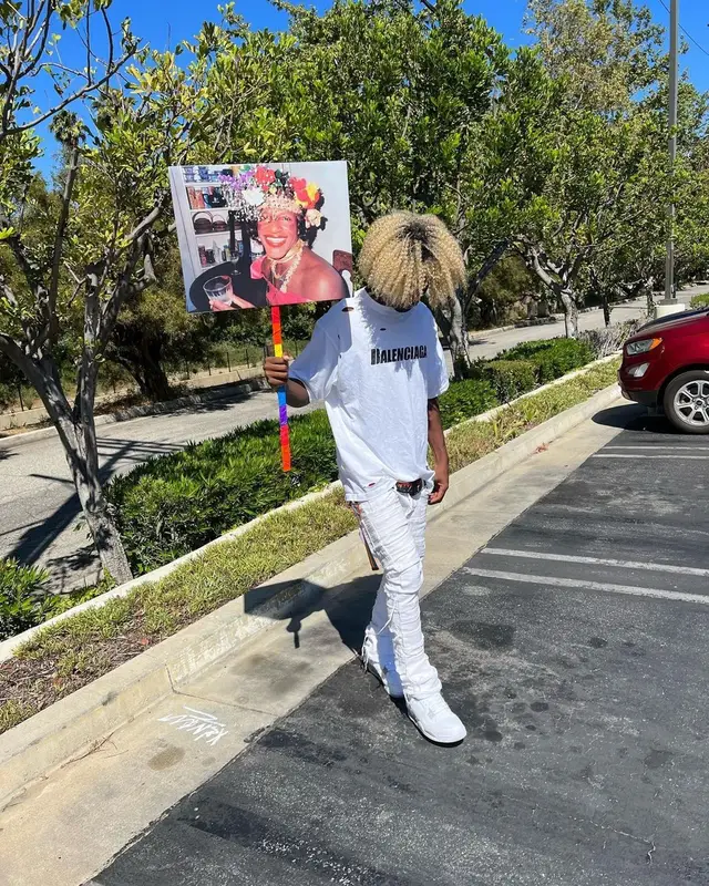 Lil Nas X outfit in Balenciaga, Valabasas, and Off-White, 2022