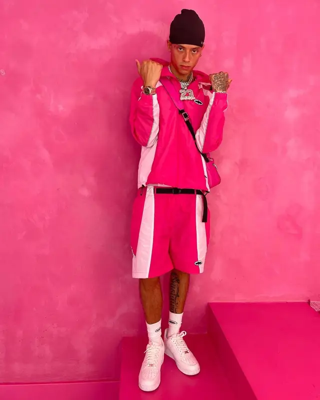 Central Cee outfit in Nike, Louis Vuitton, and Kalenji, 2022