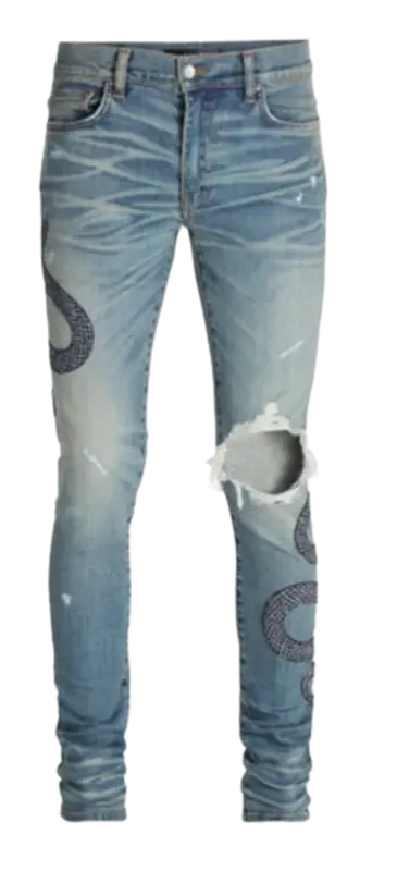 Amiri Glitter Snake Classic Broken 