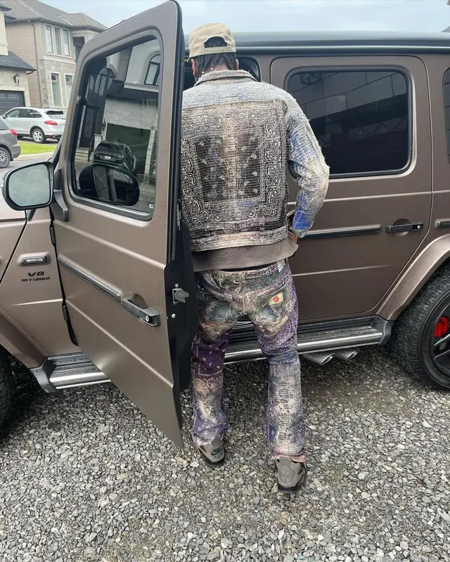 Shai outfit in Proleta Re Art, Jordan, and Travis Scott Merch, 2022