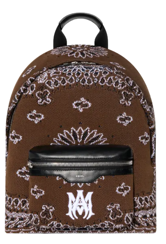 Amiri Crochet Bandana Brown Backpack $1590