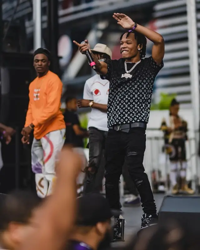 B Lovee outfit in Louis Vuitton, Amiri, and Dior, 2022