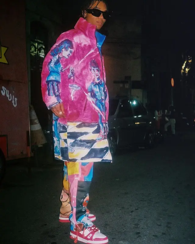 Swae Lee outfit in KidSuper and Louis Vuitton, 2022