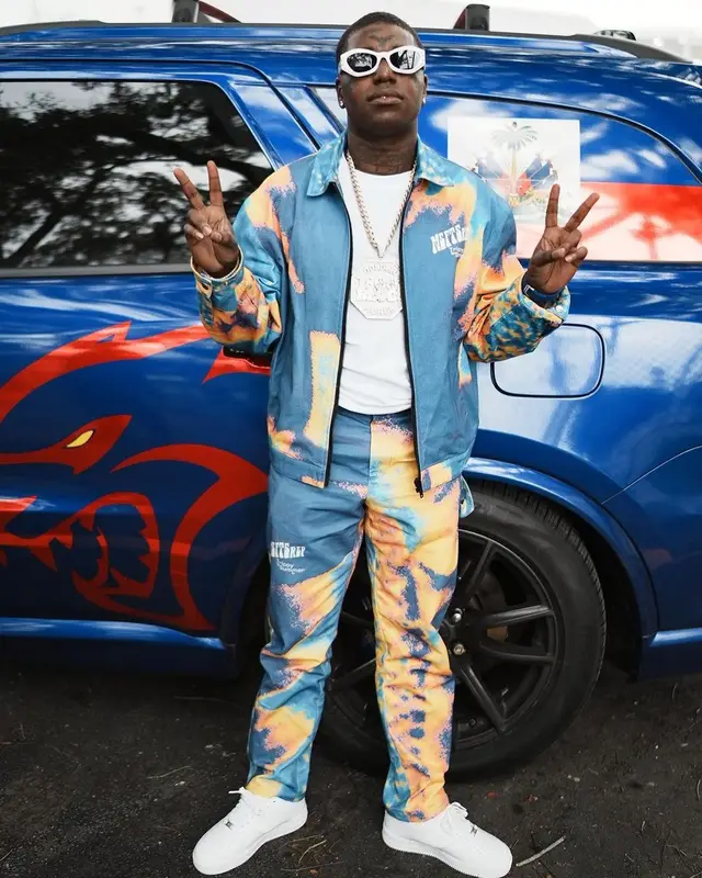 Kodak Black outfit in MSFTSrep, Nike, and Dior, 2022