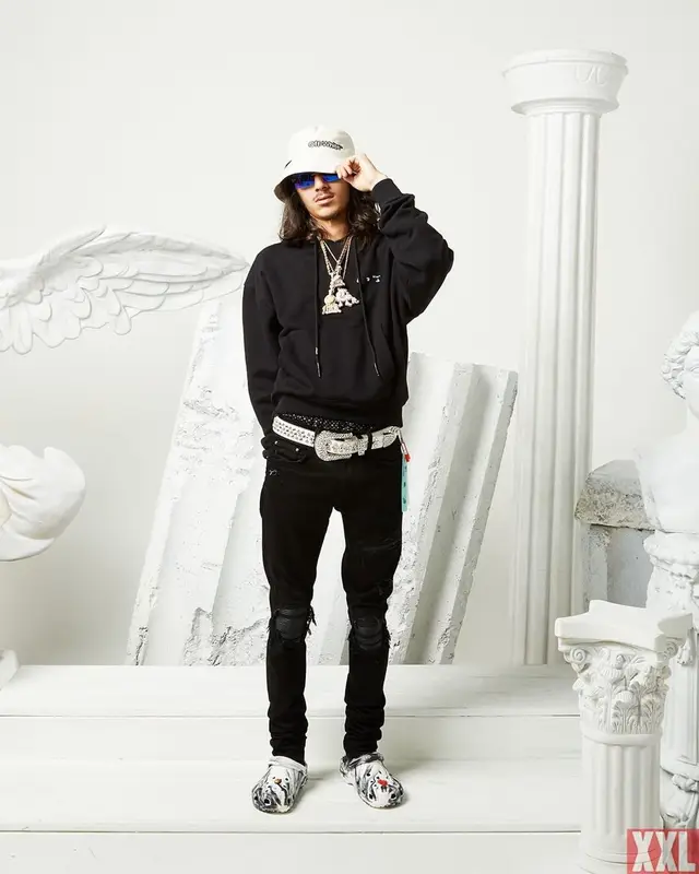 BabyTron outfit in B.B. Simon, Cartier, and Off-White, 2022