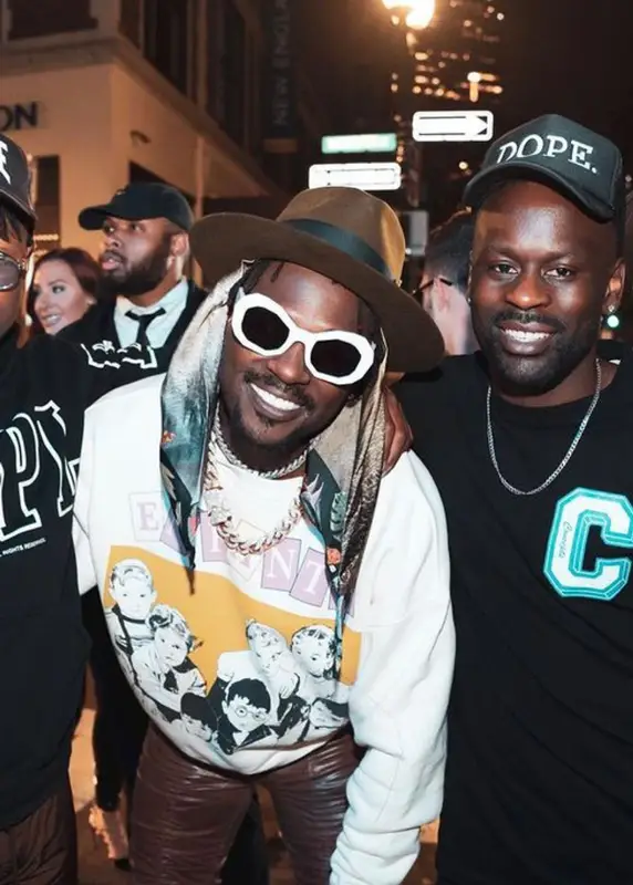 Antonio Brown outfit in Enfants Riches Deprimes, Marc Jacques Burton, and Amiri, 2022