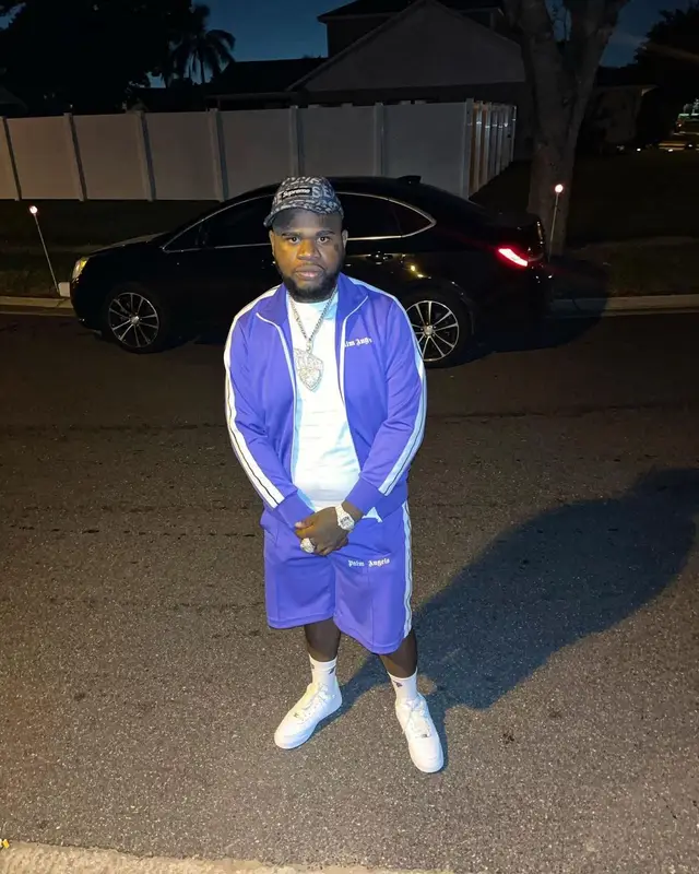 Fat Boy outfit in Palm Angels, Nike, and Supreme, 2022