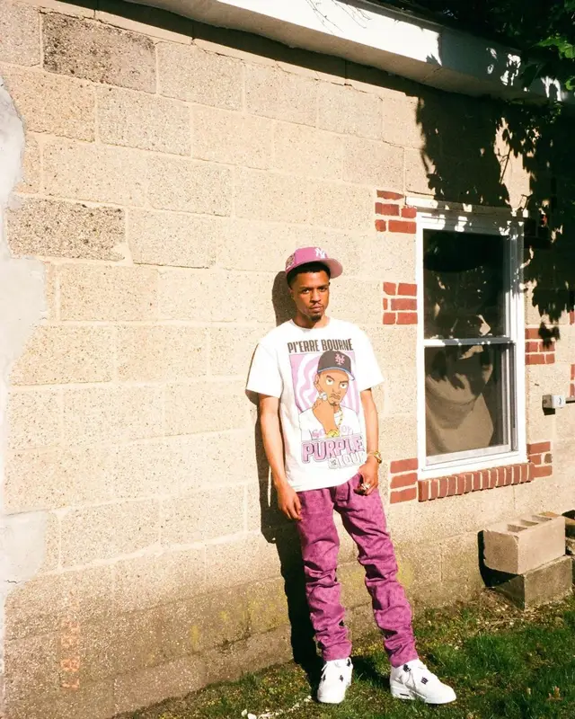 Pierre Bourne outfit in Louis Vuitton, Jordan, and Jae Tips, 2022