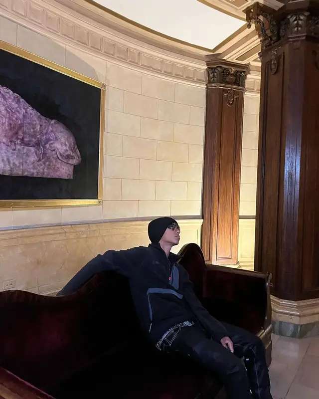 Yung Fazo outfit in Alyx, B.B. Simon, and Moncler, 2022