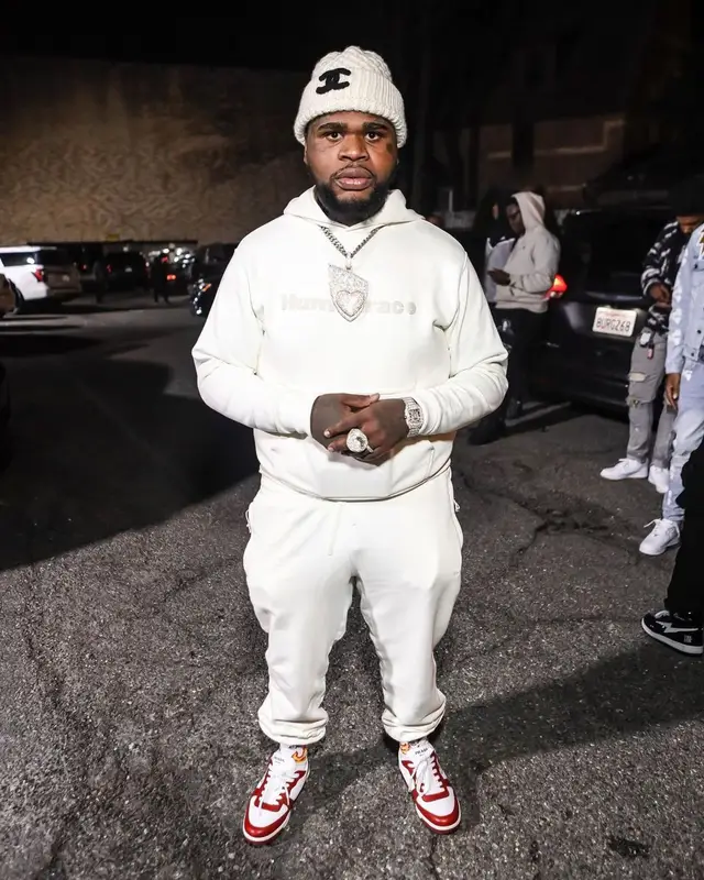 Fat Boy outfit in Adidas, Chanel, and Pharrell Williams Merch, 2022