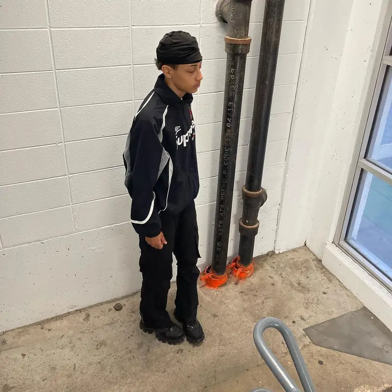 Slump6s outfit in Supreme, Prada, and Umbro, 2022