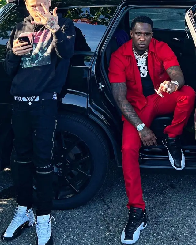 Dusty Locane outfit in Dickies and Jordan, 2022
