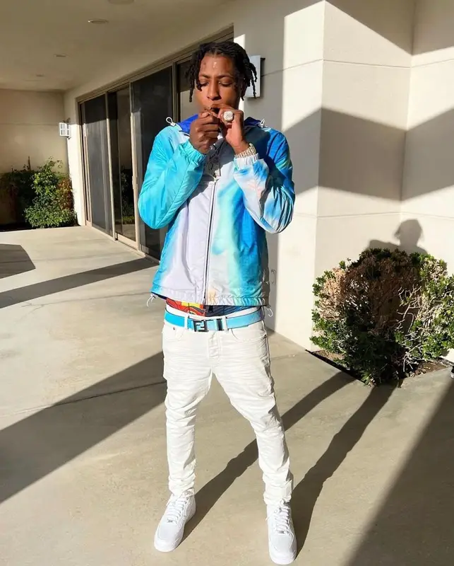 NBA YoungBoy outfit in Fendi and Nike, 2022