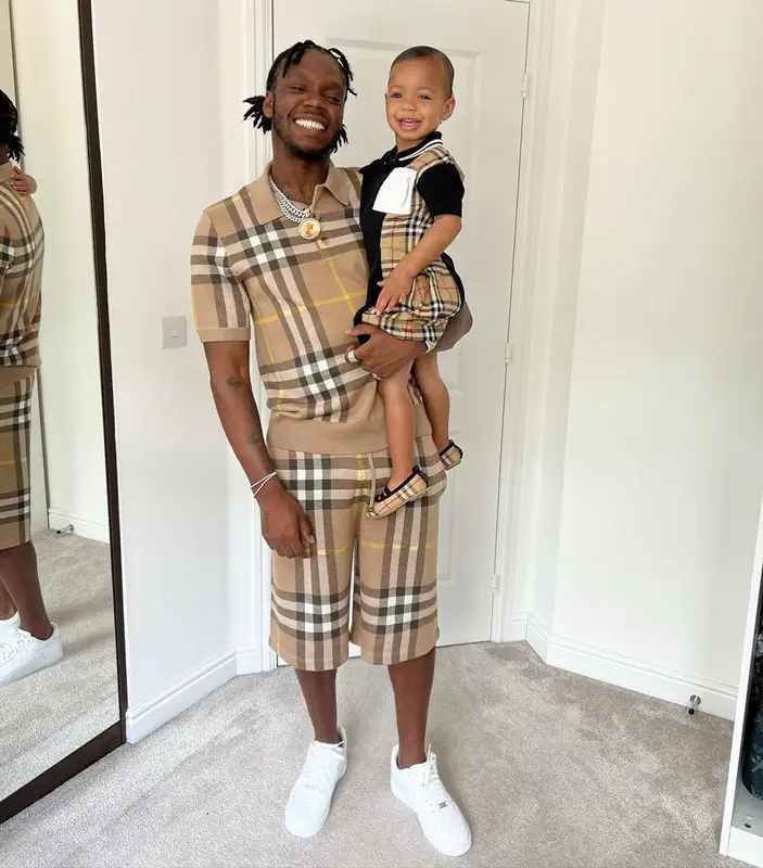 Krept outfit in Burberry and Nike, 2022