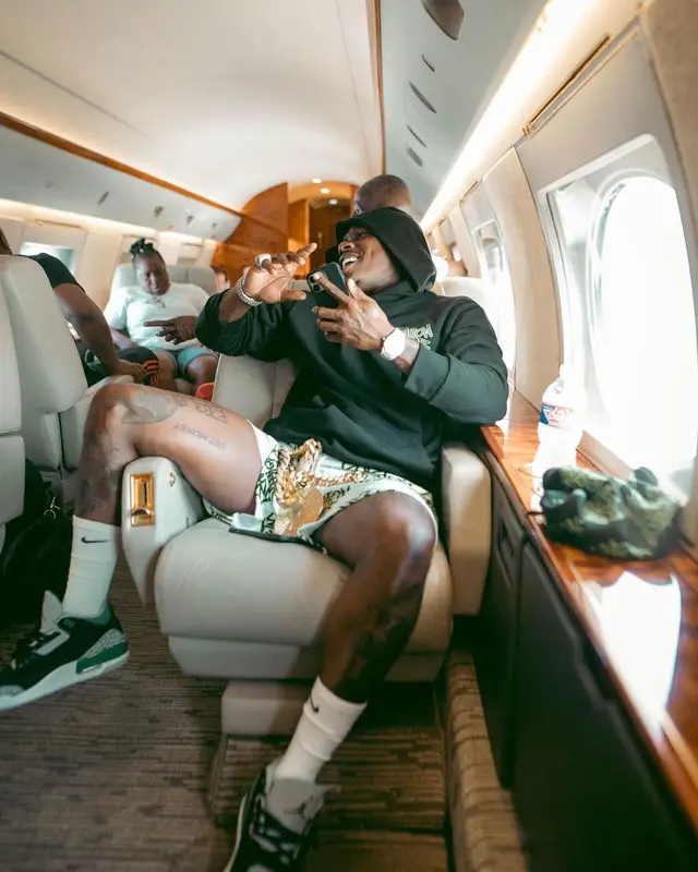 DaBaby outfit in Jordan, Billion Dollar Baby, and Nike, 2022