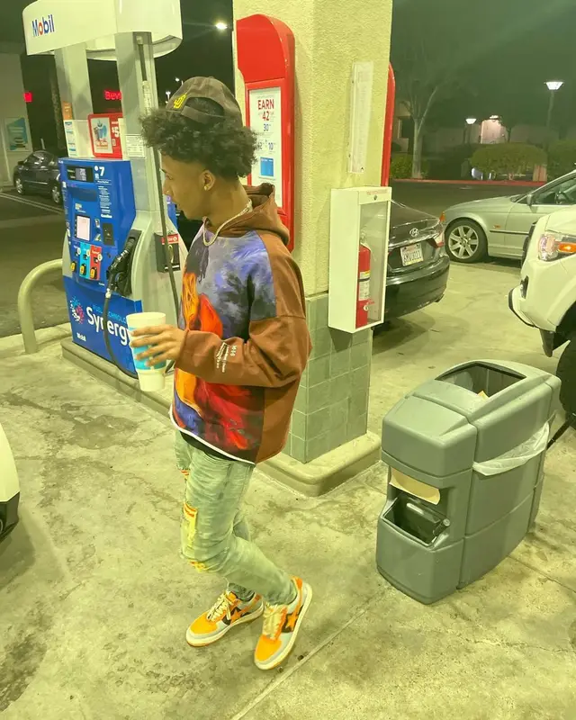 Mikey outfit in Mood Is Set, Amiri, and Bape, 2022