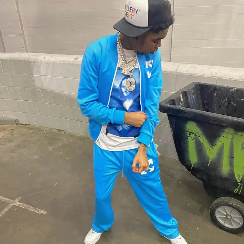 Lil Poppa outfit in Off-White, Nike, and Gallery Dept., 2022