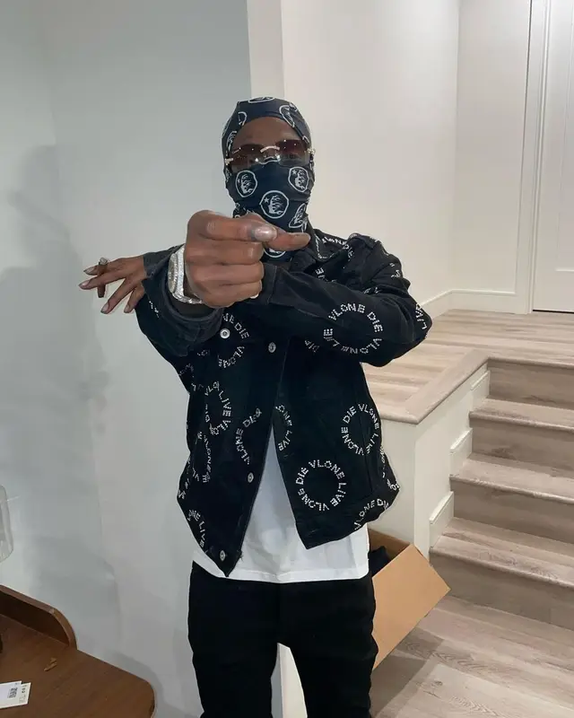 Lil Double 0 outfit in Vlone, Amiri, and Jordan, 2022
