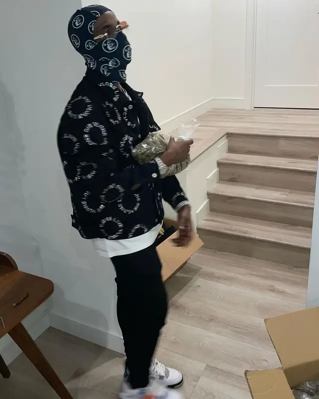 Lil Double 0 outfit in Vlone, Amiri, and Jordan, 2022
