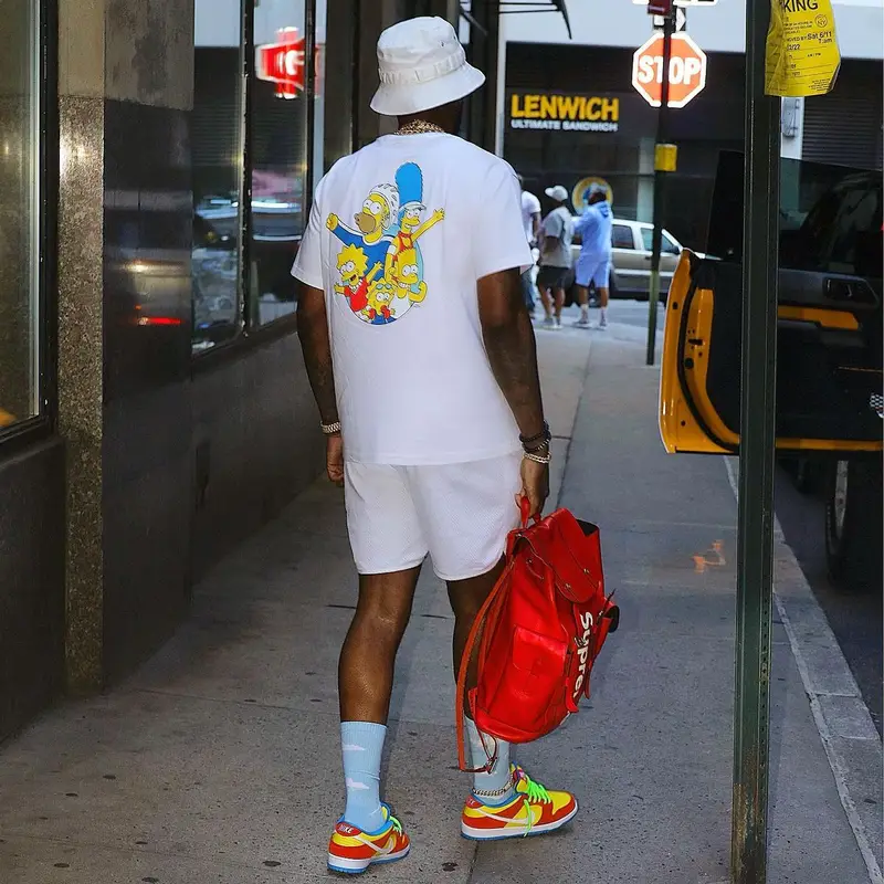 Fabolous outfit in Supreme, Kith, and Louis Vuitton, 2022