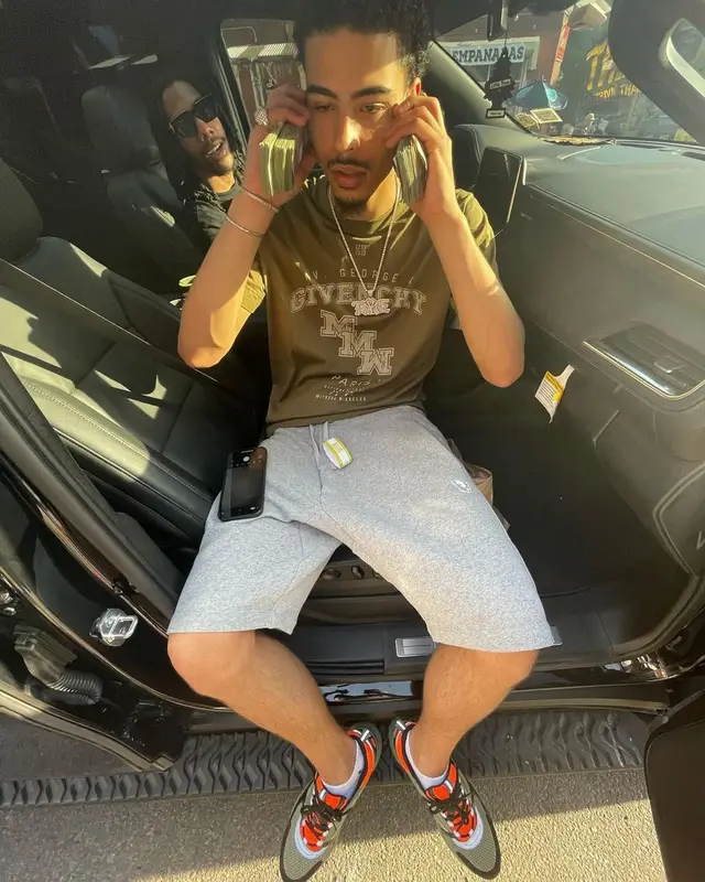 Jay Critch outfit in Givenchy and Dior, 2022
