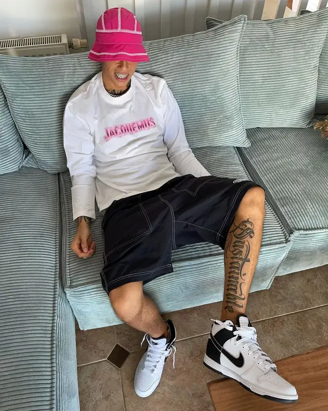 Central Cee outfit in Nike and Jacquemus, 2022