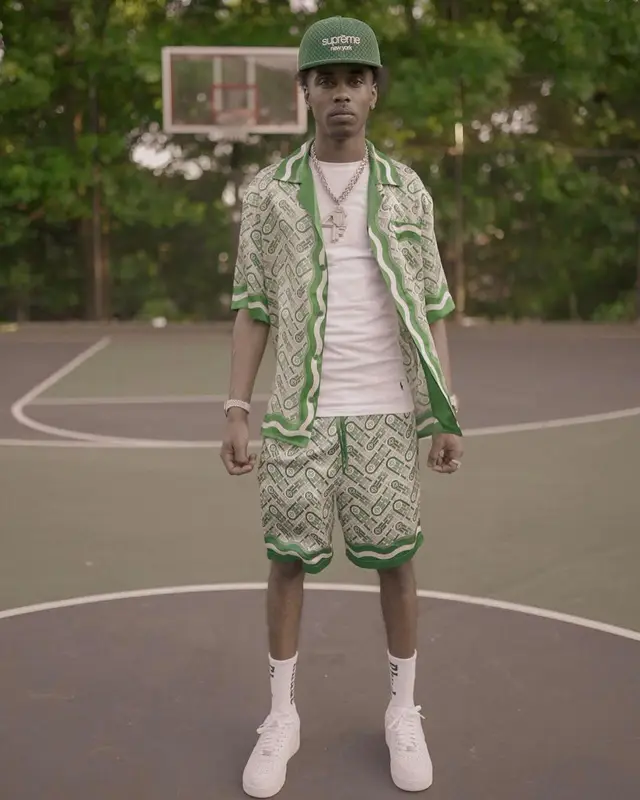 Coldheartedsavage outfit in Casablanca, Polo Ralph Lauren, and Supreme, 2022