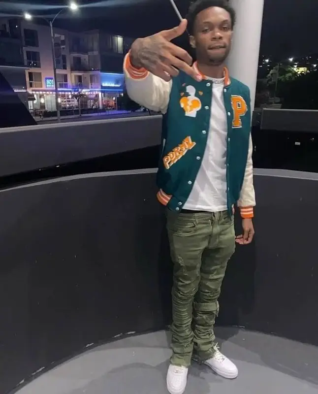 Lil Eazzyy outfit in Screwface, Moncler, and Nike, 2022