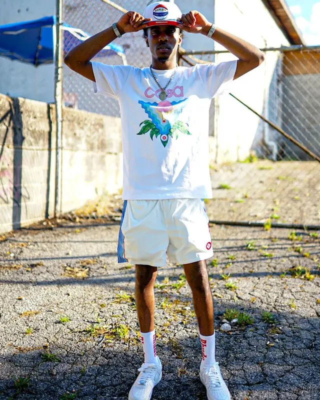 Coldheartedsavage outfit in Casablanca, Harlem Globetrotters Merch, and Rhude, 2022