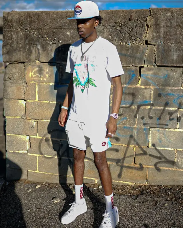 Coldheartedsavage outfit in Casablanca, Harlem Globetrotters Merch, and Rhude, 2022