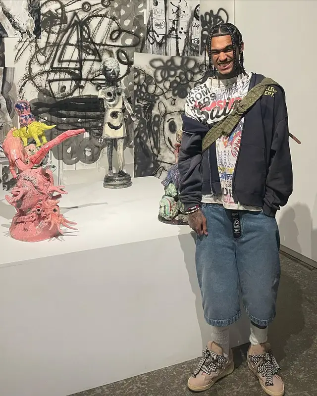 Jordan Clarkson outfit in Gallery Dept., Balenciaga, and Lanvin, 2022