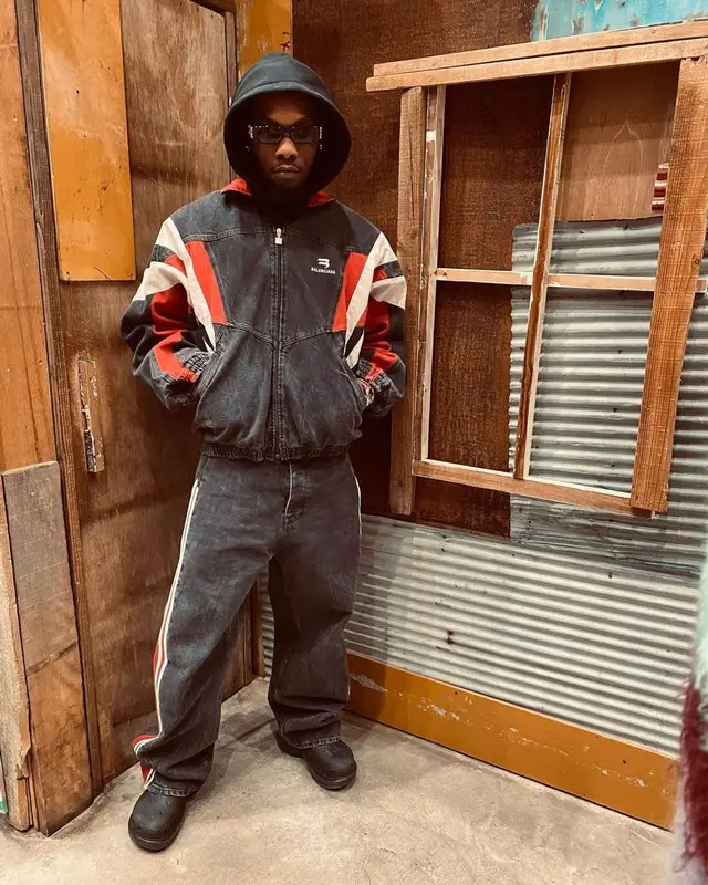 Offset outfit in Crocs and Balenciaga, 2022