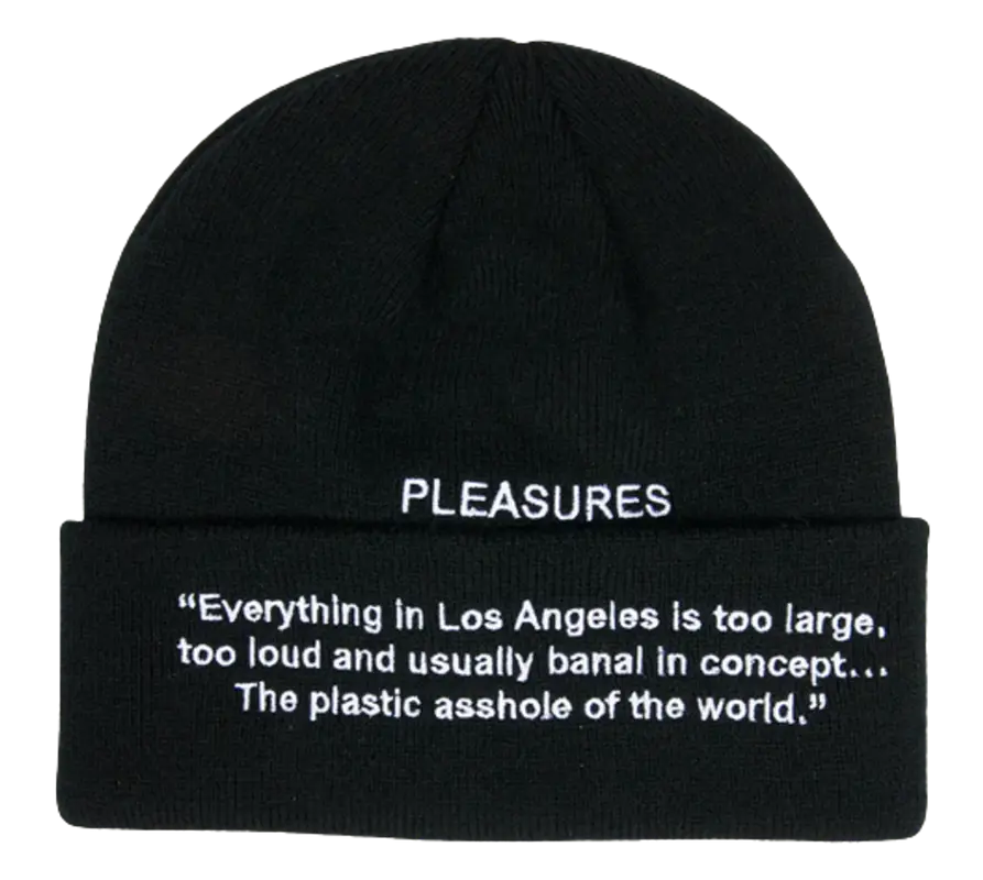 Pleasures Plastic Black Beanie $36