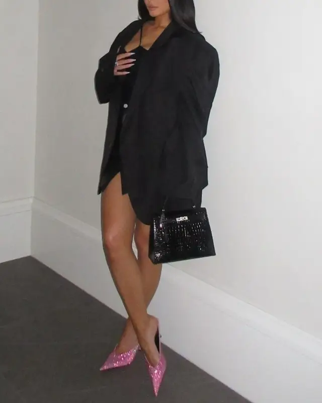 Kylie Jenner outfit in Balenciaga, Hermes, and Maison Margiela, 2022