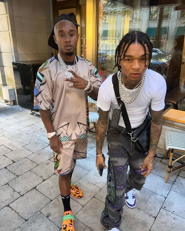 Swae Lee outfit in Who Decides War, Nike, and Louis Vuitton, 2022