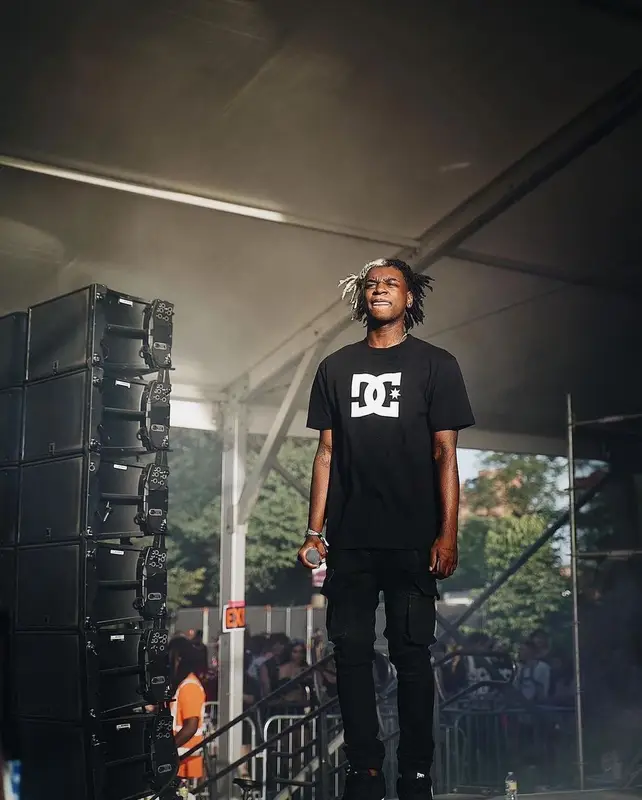 Ken Carson outfit in DC Shoes and Rick Owens, 2022