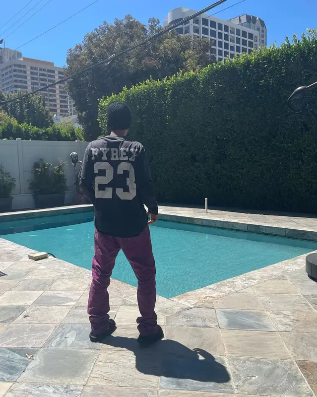 Yung Fazo outfit in Pyrex Vision, Vivienne Westwood, and Moncler, 2022