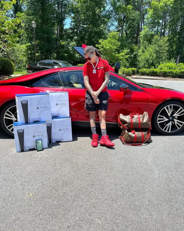 Young M.A outfit in Alexander McQueen, Jordan, and Nike, 2022
