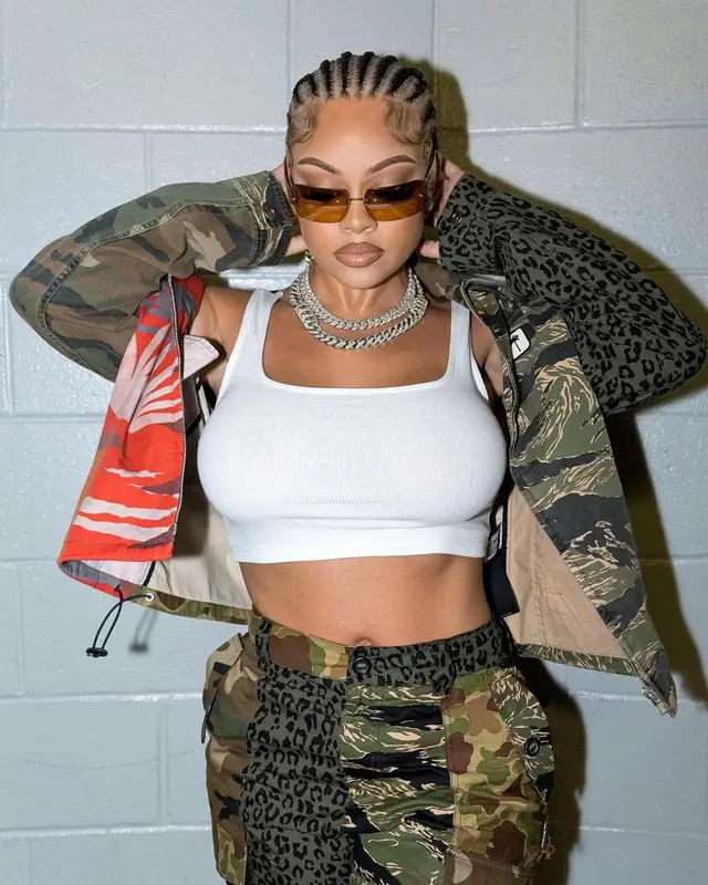 Latto outfit in Palm Angels and Nike, 2022