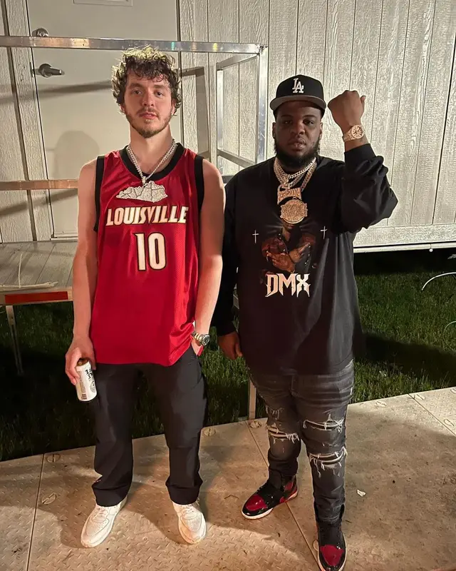 Maxo Kream outfit in Yeezy, New Era, and Balenciaga, 2022