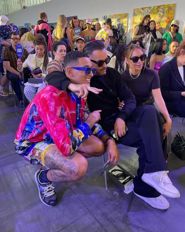 Kyle Kuzma outfit in KidSuper, Puma, and Louis Vuitton, 2022