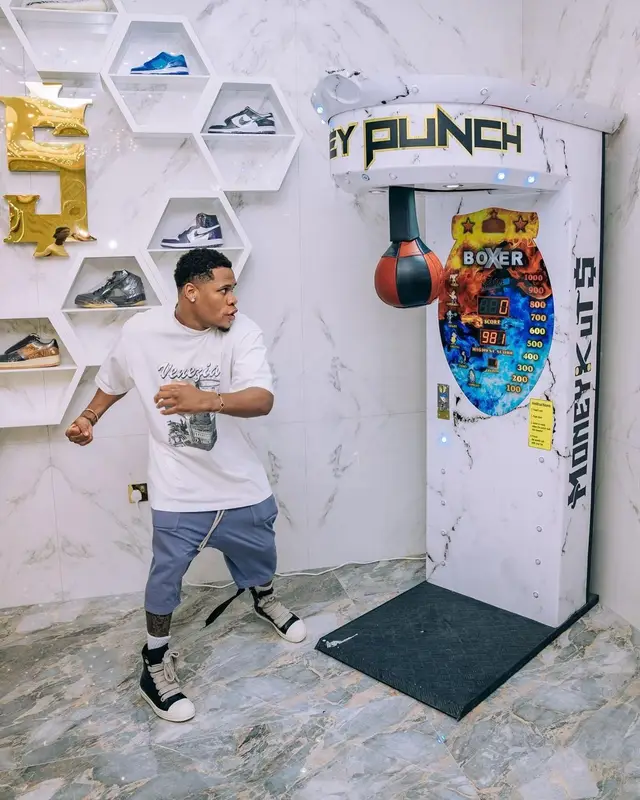 Devin Haney outfit in Balenciaga and Rick Owens, 2022