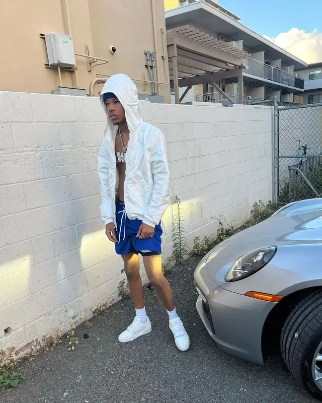 Nardo Wick outfit in Louis Vuitton and Pair of Thieves, 2022