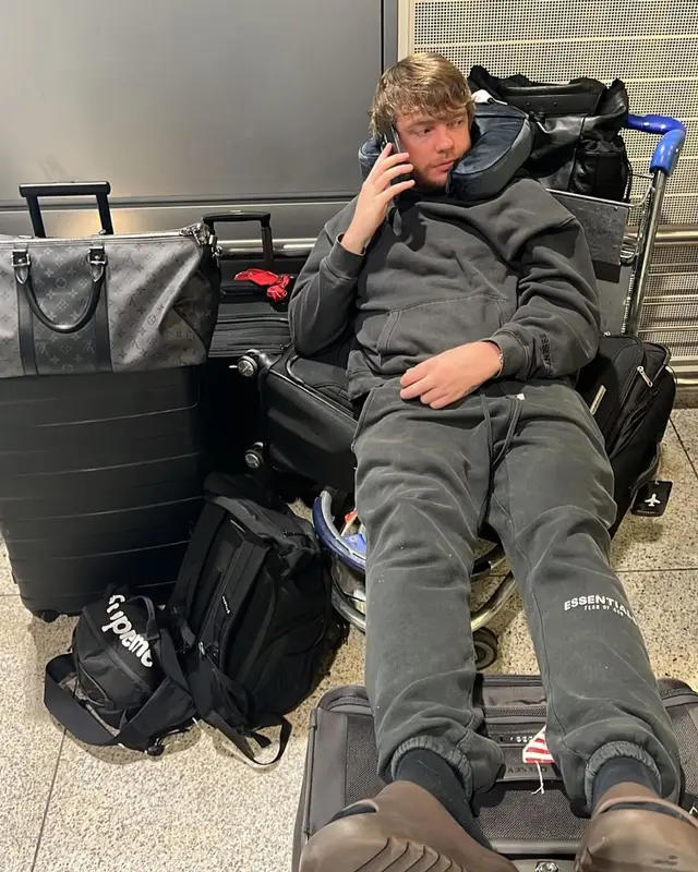 Murda Beatz outfit in Fear of God, Louis Vuitton, and Yeezy, 2022