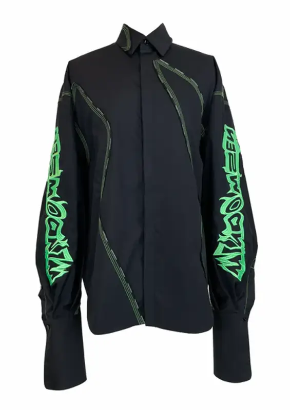 Windowsen Shirt With Densley Embroidered Logo  $1129
