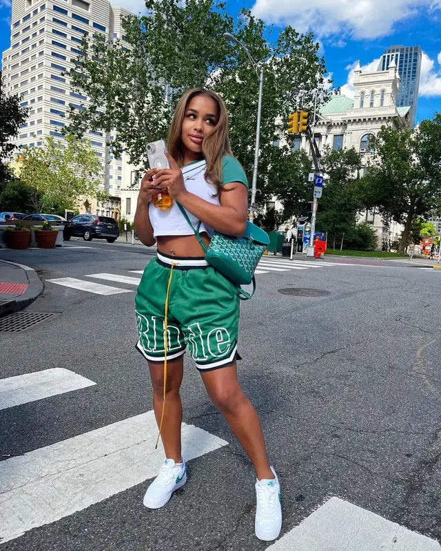 Dream Doll outfit in Rhude, Nike, and Goyard, 2022
